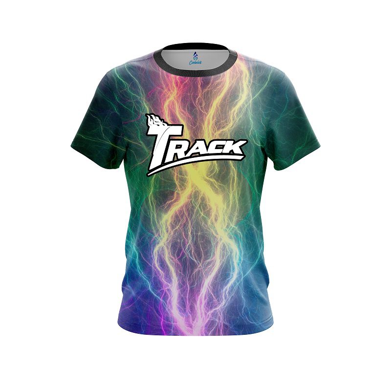 Track Multi Color Electric CoolWick Bowling Jersey