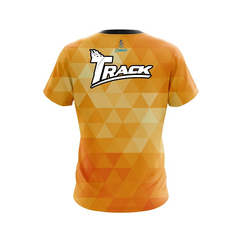 Track Orange Triangle CoolWick Bowling Jersey - Image 2
