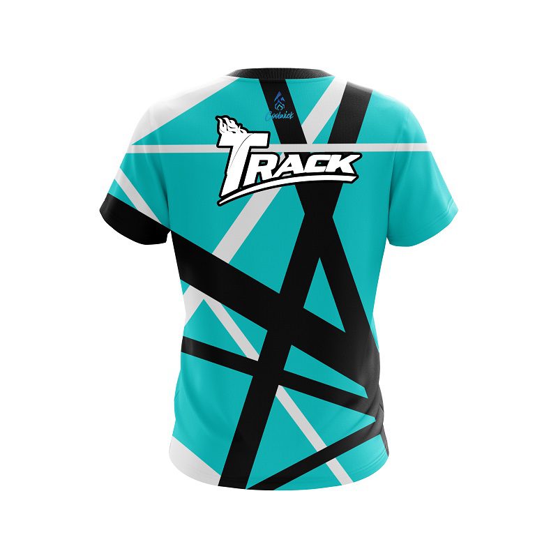 Track Rocker Teal CoolWick Bowling Jersey - Image 2