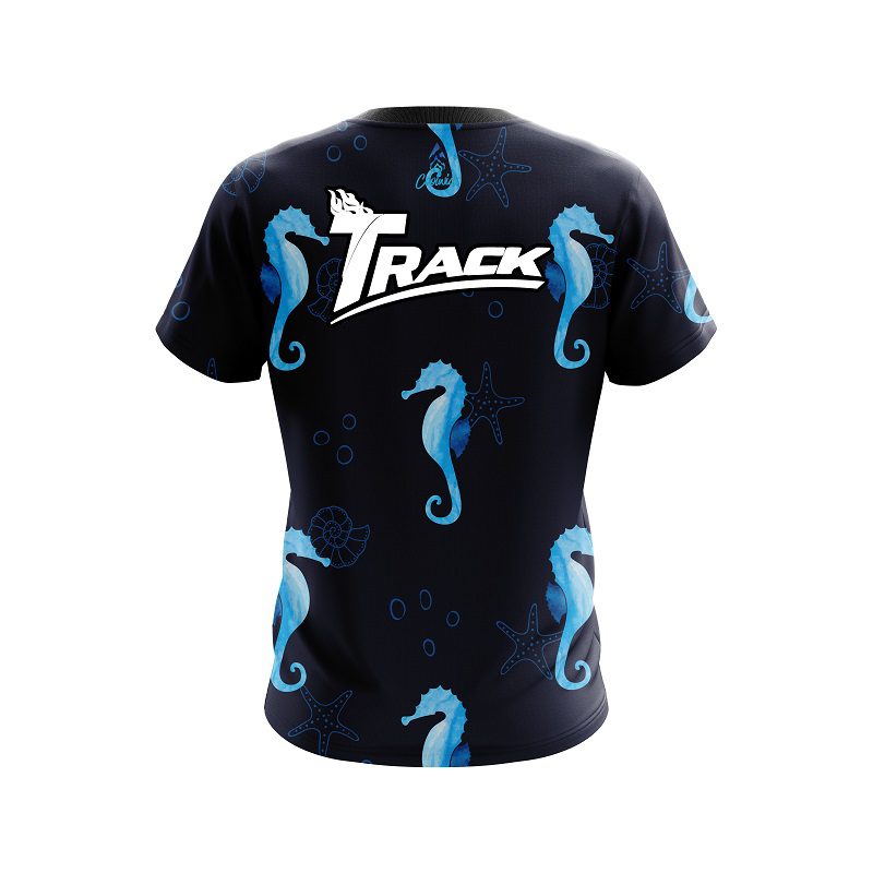 Track Underwater Seahorse CoolWick Bowling Jersey - Image 2
