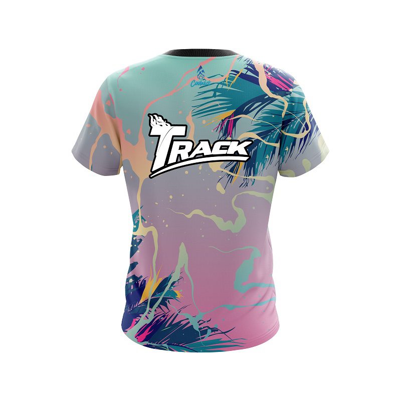 Track Tropical Ink Splash CoolWick Bowling Jersey - Image 2