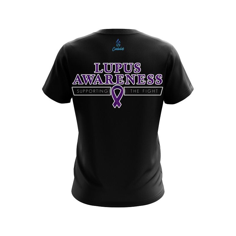 Storm World Lupus Cancer Awarenes 5 CoolWick Bowling Jersey - Image 2