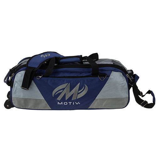 Motiv Ballistix 3 Ball Triple Tote Navy Bowling Bag