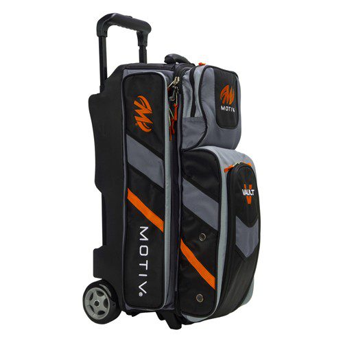 Motiv Vault Triple Roller Black Orange Bowling Bag