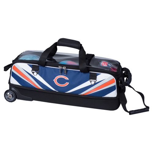 KR Chicago Bears Slim 3 Ball Triple Tote NFL Bowling Bag