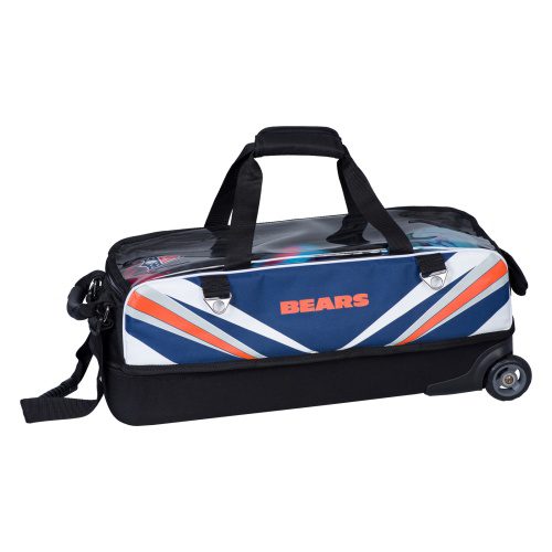 KR Chicago Bears Slim 3 Ball Triple Tote NFL Bowling Bag - Image 2