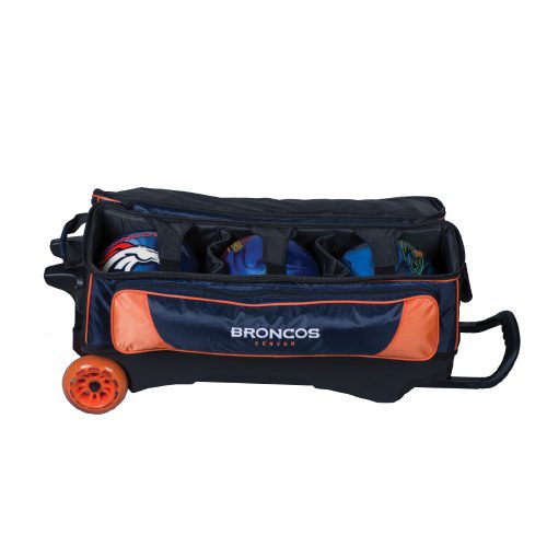KR Denver Broncos 3 Ball Premium Triple Roller NFL Bowling Bag - Image 2
