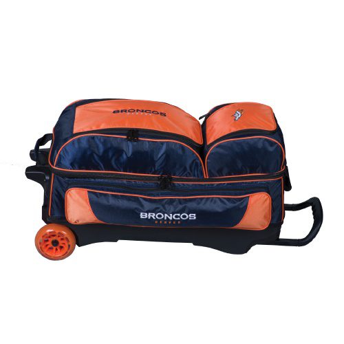 KR Denver Broncos 3 Ball Premium Triple Roller NFL Bowling Bag - Image 4