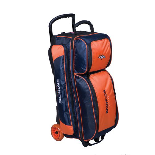 KR Denver Broncos 3 Ball Premium Triple Roller NFL Bowling Bag