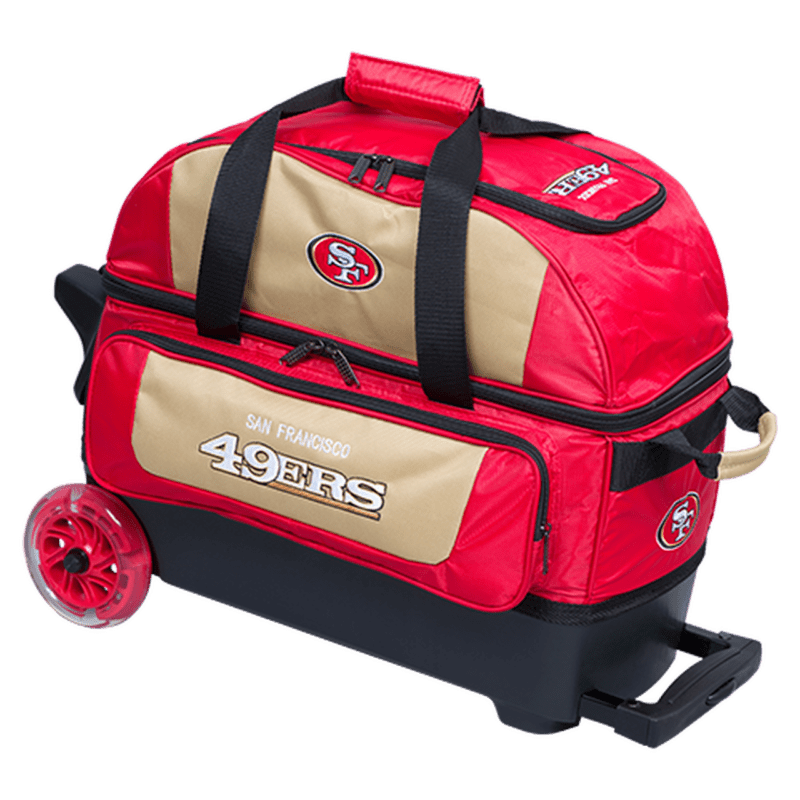 Epic Legacy 2 Ball Double Roller Fire Red Enamel Bowling Bag +