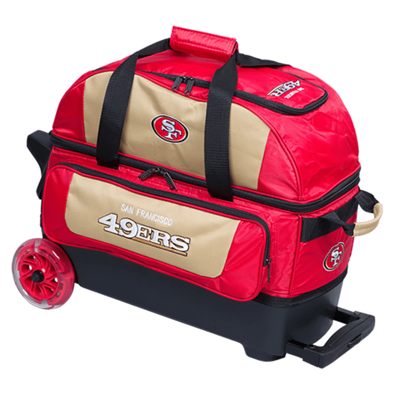 KR NFL 2 Ball Double Roller San Francisco 49ers Bowling Bag - Image 2