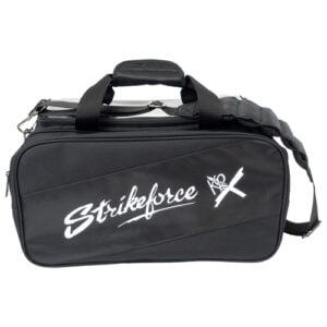 KR Fast Black 2 Ball Double Tote With Shoe Pocket Bowling Bag