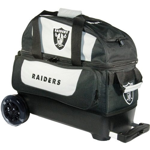 KR NFL 2 Ball Double Roller Raiders Bowling Bag