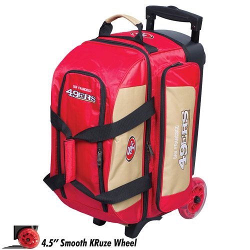 KR NFL 2 Ball Double Roller San Francisco 49ers Bowling Bag