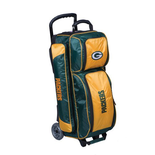 KR Green Bay Packers 3 Ball Premium Triple Roller NFL Bowling Bag