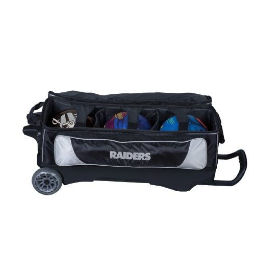 KR Raiders 3 Ball Premium Triple Roller NFL Bowling Bag - Image 2