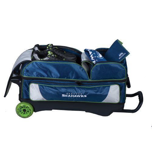 KR Seattle Seahawks 3 Ball Premium Triple Roller NFL Bowling Bag - Image 3