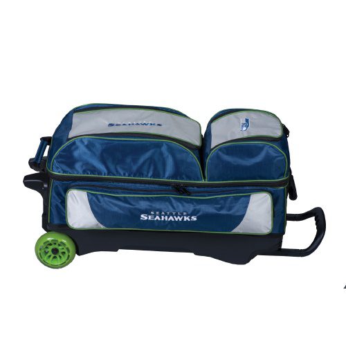 KR Seattle Seahawks 3 Ball Premium Triple Roller NFL Bowling Bag - Image 4
