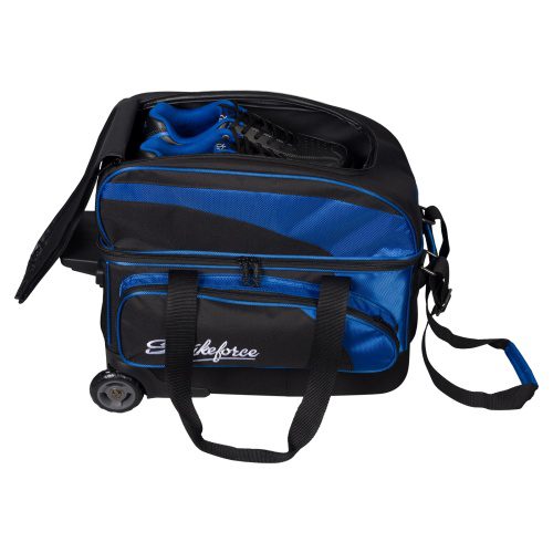 KR Strikeforce Cruiser Locker 2 Ball Double Roller Black Royal Bowling Bag - Image 4
