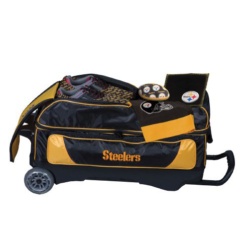 KR Pittsburgh Steelers 3 Ball Premium Triple Roller NFL Bowling Bag - Image 2