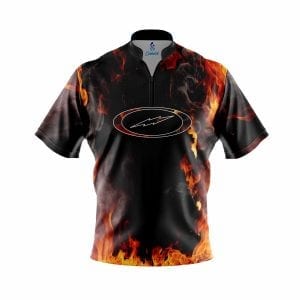 Storm Grunge Orange/Black Mens Bowling Shirt Jersey
