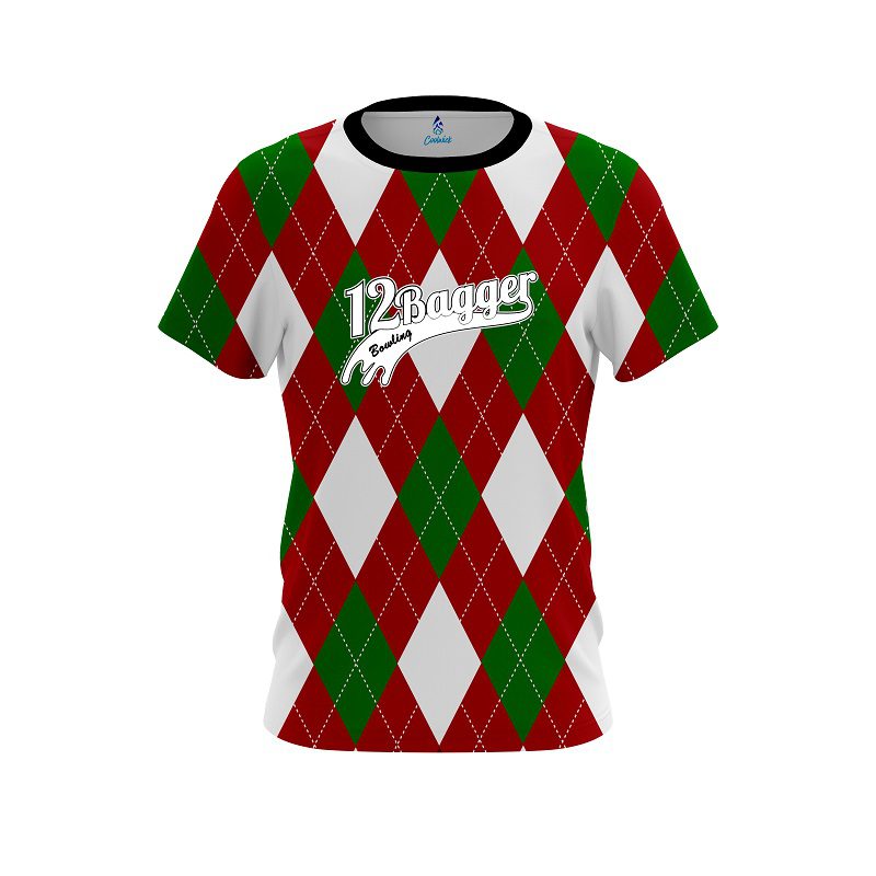 12Bagger Argyle Green CoolWick Bowling Jersey