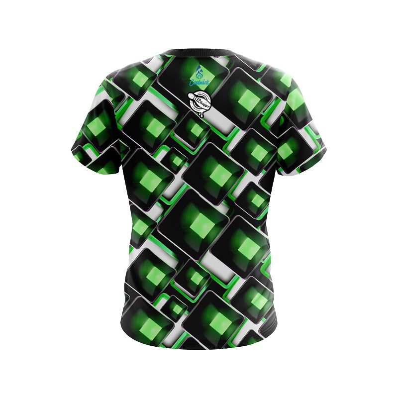 12Bagger Conception Green CoolWick Bowling Jersey - Image 2