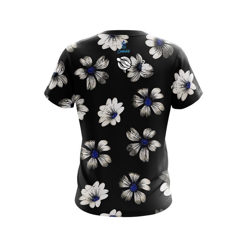 12Bagger Daisy Blue CoolWick Bowling Jersey - Image 2
