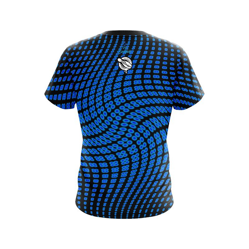 12Bagger Dyanamic Flux Blue CoolWick Bowling Jersey - Image 2