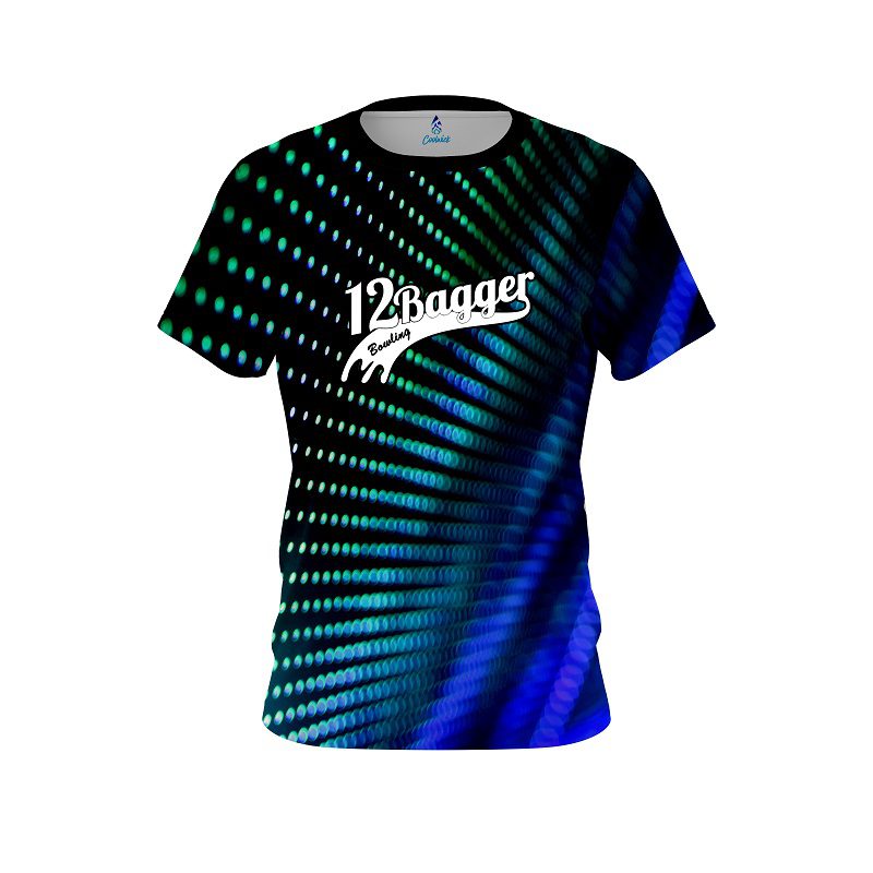 12Bagger Electronic Wave Aqua CoolWick Bowling Jersey
