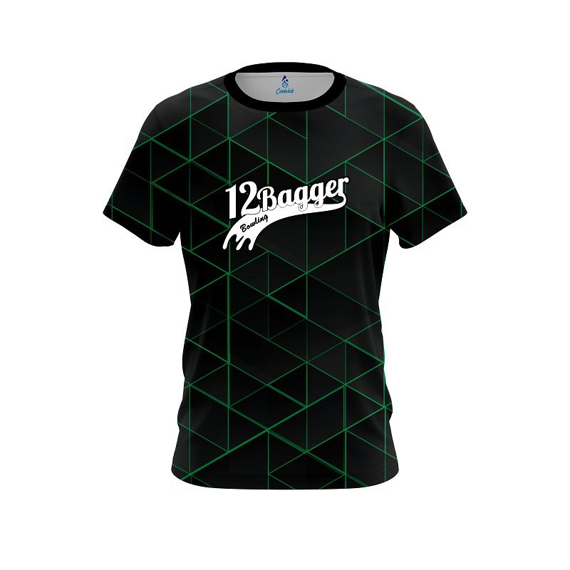 12Bagger Geo Green CoolWick Bowling Jersey