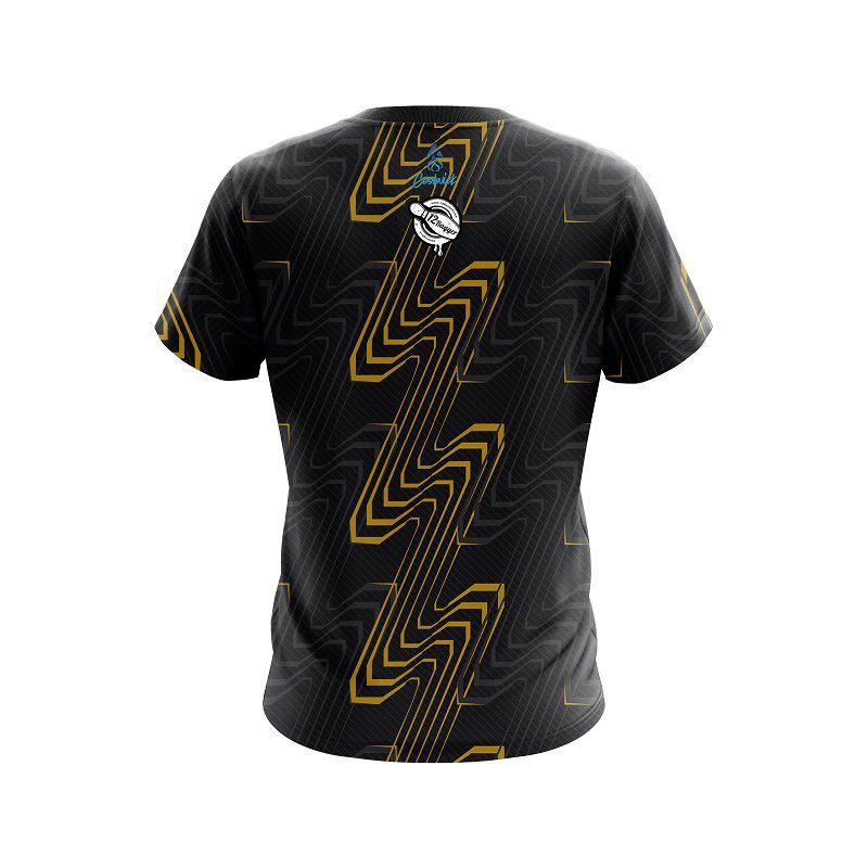 12Bagger Halftone Extreme Yellow CoolWick Bowling Jersey - Image 2