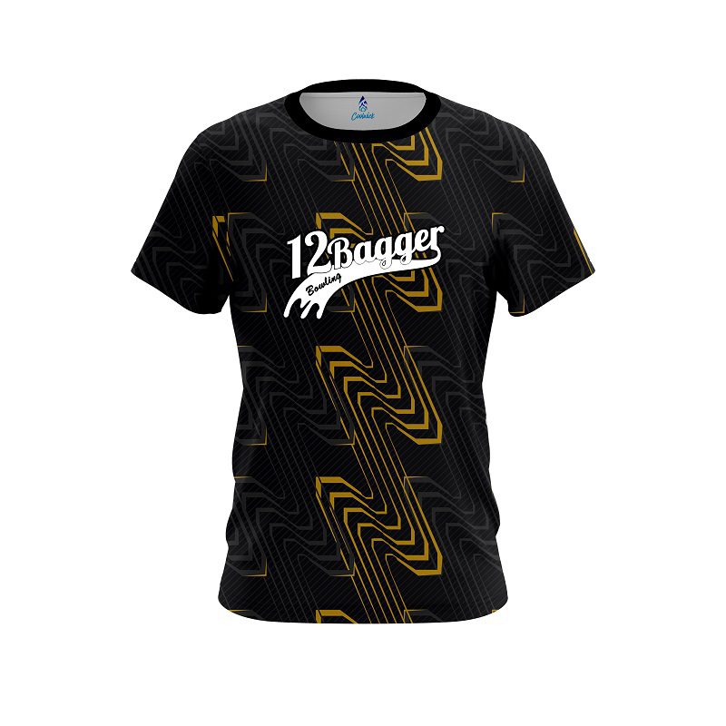 12Bagger Halftone Extreme Yellow CoolWick Bowling Jersey