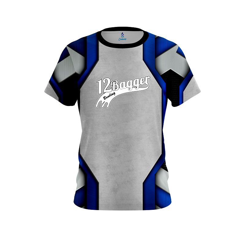 12Bagger Iron Blue CoolWick Bowling Jersey