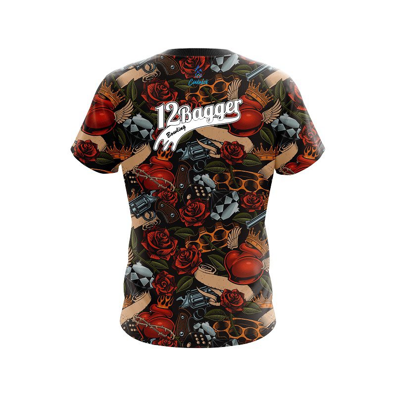 12Bagger Love Kills  CoolWick Bowling Jersey - Image 2