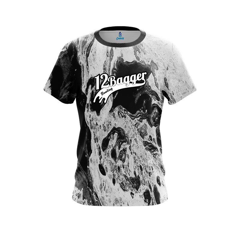 12Bagger Marble Black CoolWick Bowling Jersey