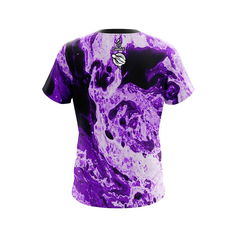 12Bagger Marble Purple CoolWick Bowling Jersey - Image 2