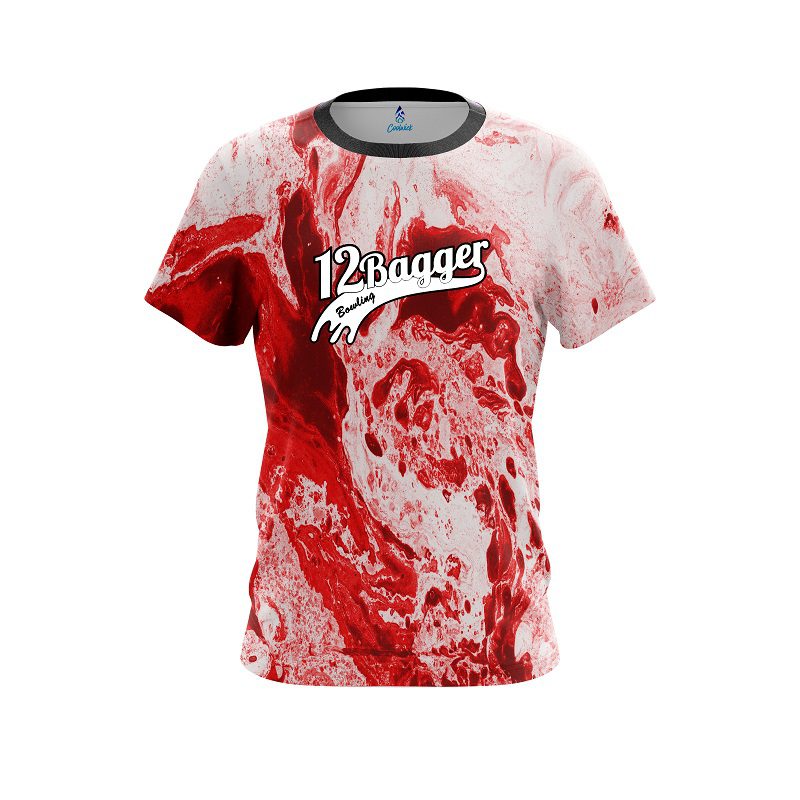 12Bagger Marble Red CoolWick Bowling Jersey