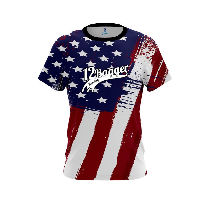 12Bagger Painted Flag CoolWick Bowling Jersey