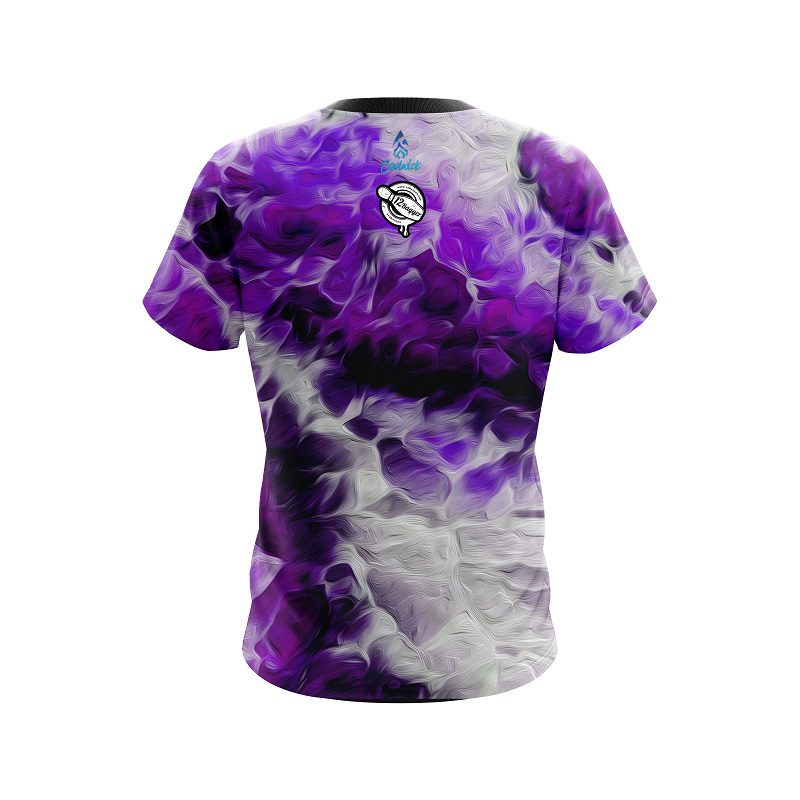 12Bagger Purple Marble Onyx CoolWick Bowling Jersey - Image 2