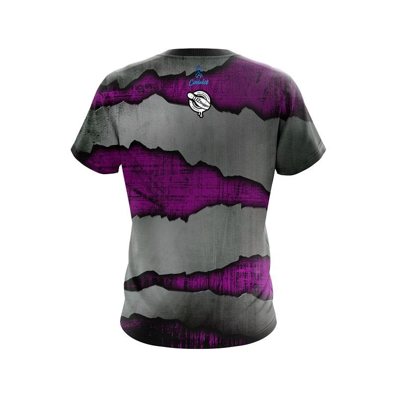 12Bagger Purple Rigid Steel CoolWick Bowling Jersey - Image 2