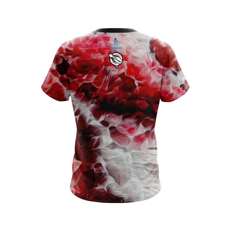 12Bagger Red Marble Onyx CoolWick Bowling Jersey - Image 2