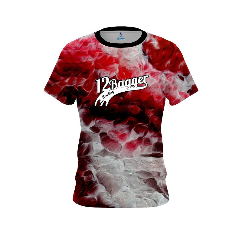 12Bagger Red Marble Onyx CoolWick Bowling Jersey