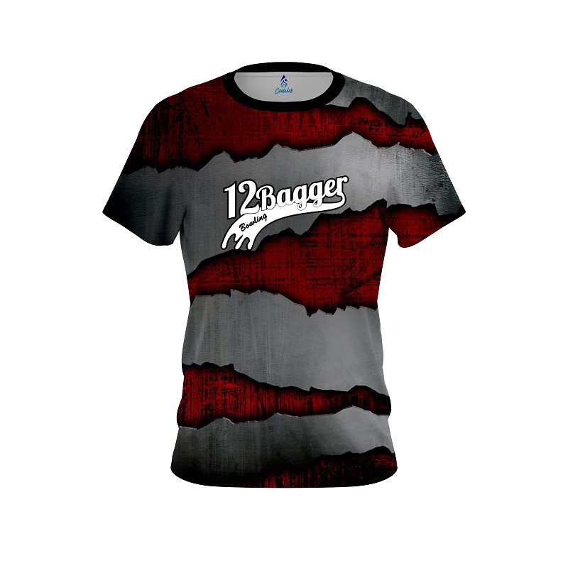 12Bagger Red Rigid Steel CoolWick Bowling Jersey