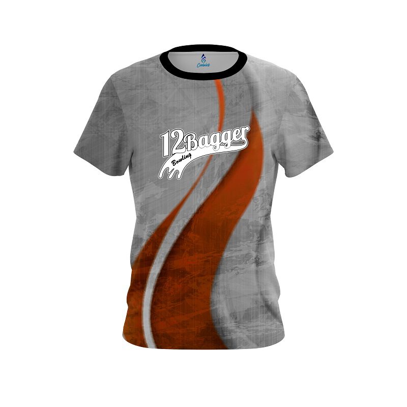 12Bagger Rough Edges Orange CoolWick Bowling Jersey