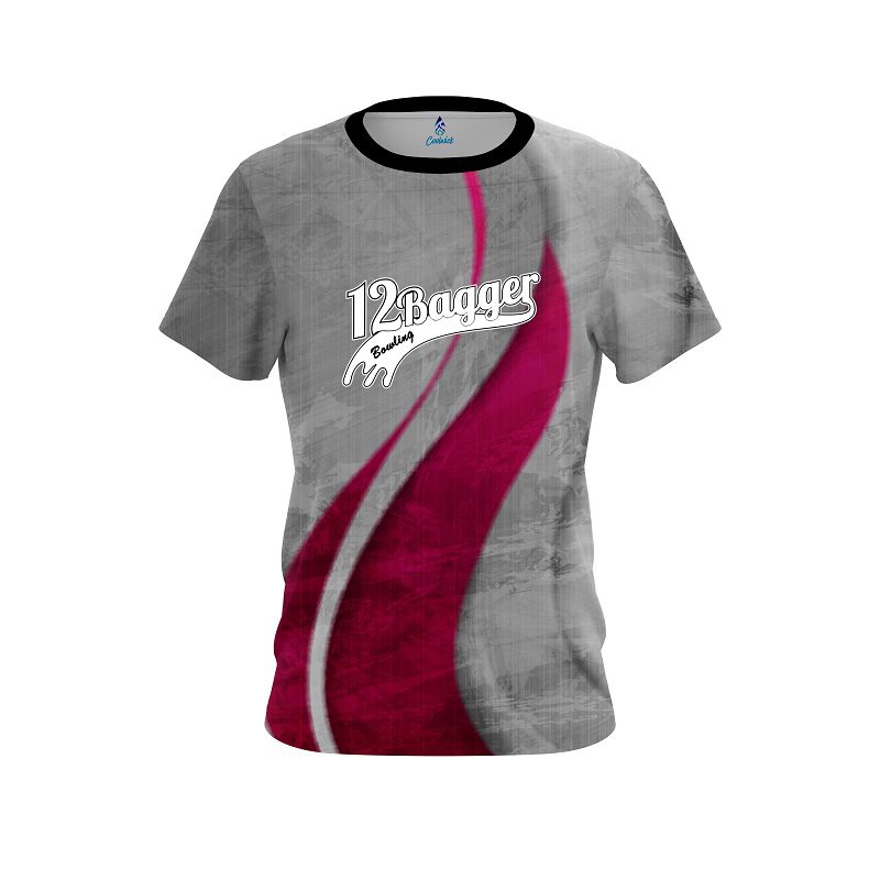 12Bagger Rough Edges Pink CoolWick Bowling Jersey
