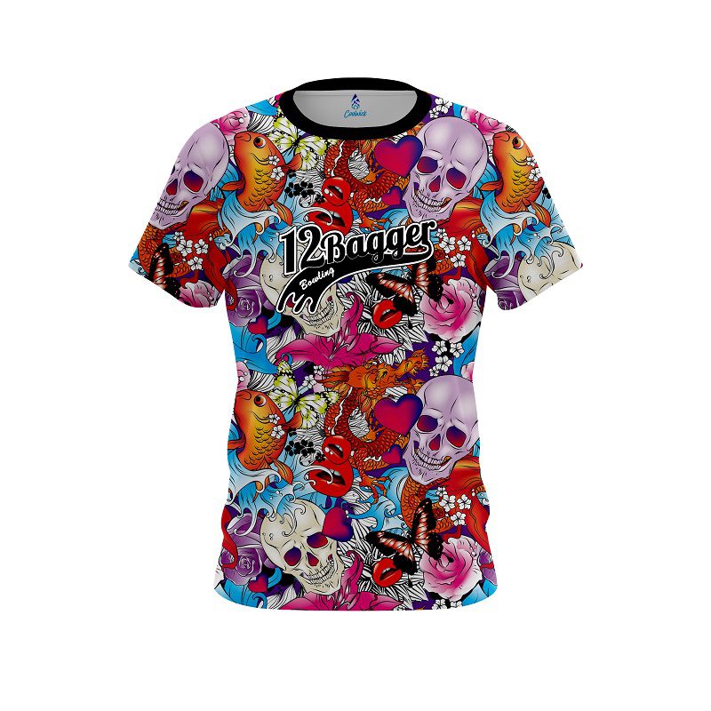 12Bagger Skull Love CoolWick Bowling Jersey