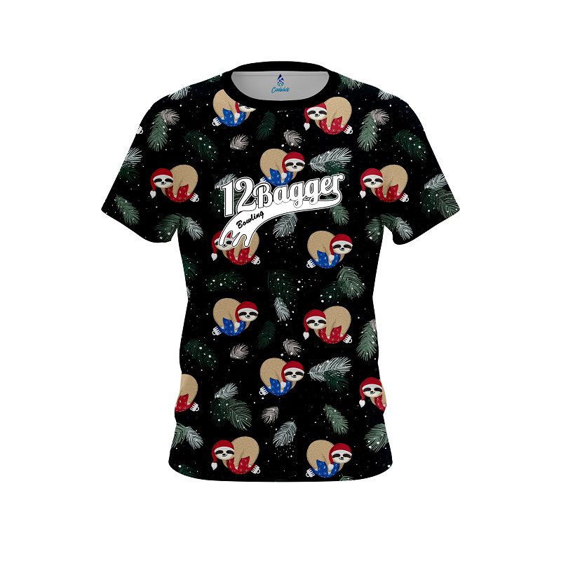 12Bagger Sloths Christmas Time CoolWick Bowling Jersey