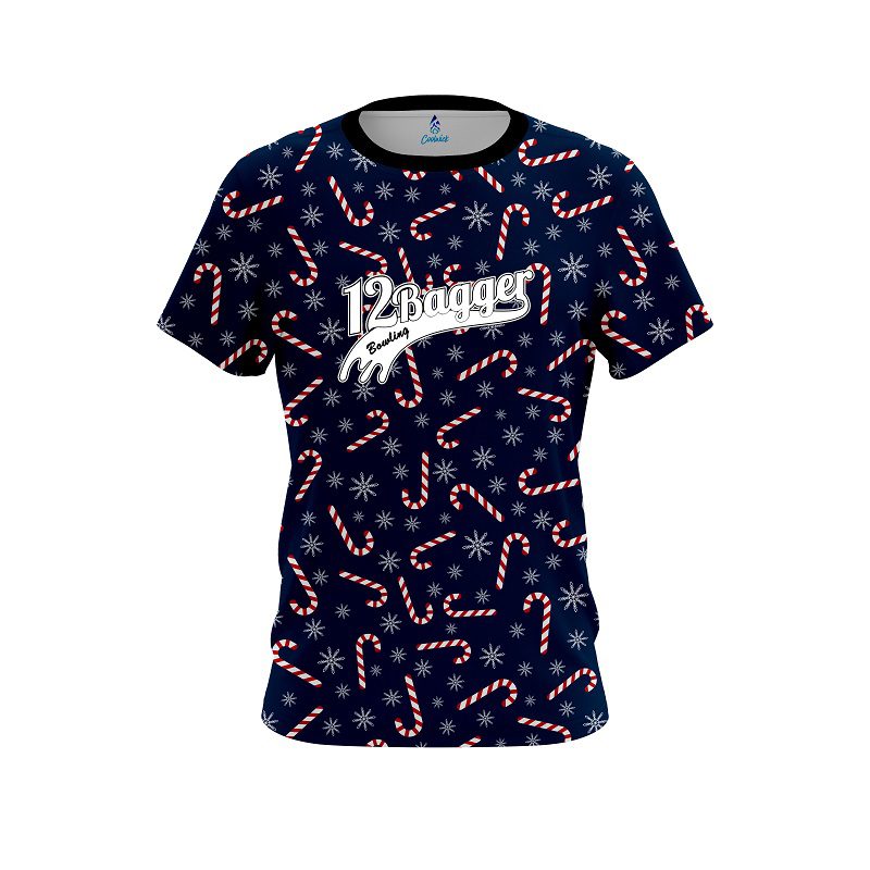 12Bagger Snowy Candy Cane CoolWick Bowling Jersey