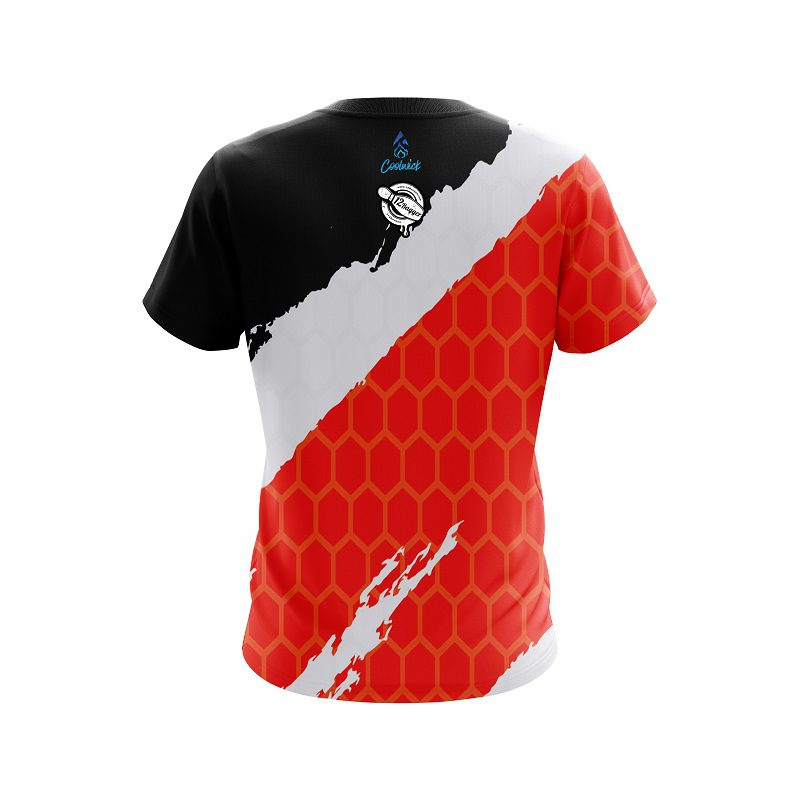 12Bagger Split Power Red CoolWick Bowling Jersey - Image 2